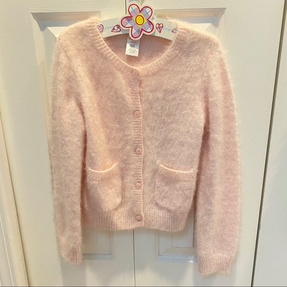 Gymboree Girl’s Fuzzy Soft Pink cardigan Sweater - Picture 1 of 3